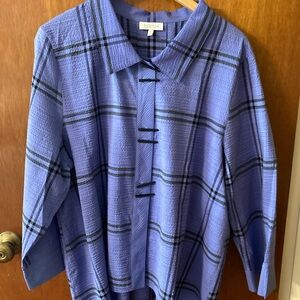 Habitat Blue and Black Checkered Shirt